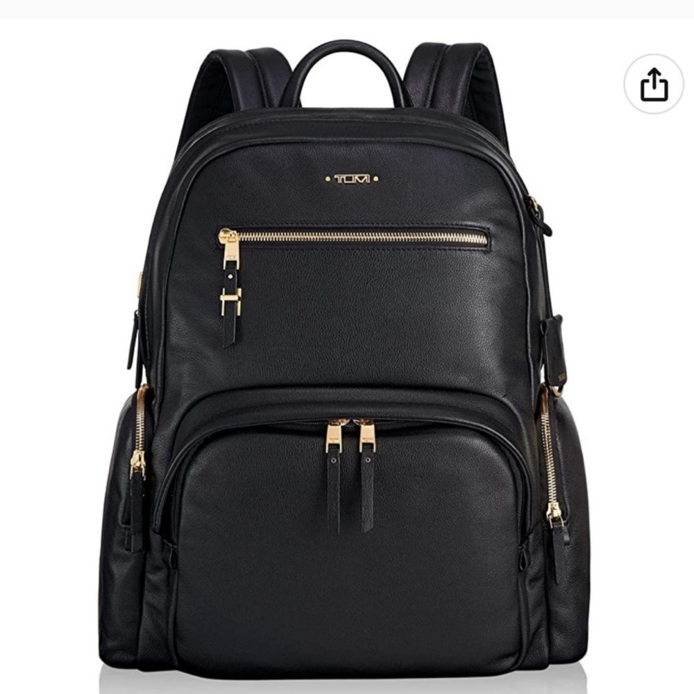 Like New Tumi Voyageur Leather Carson Backpack
